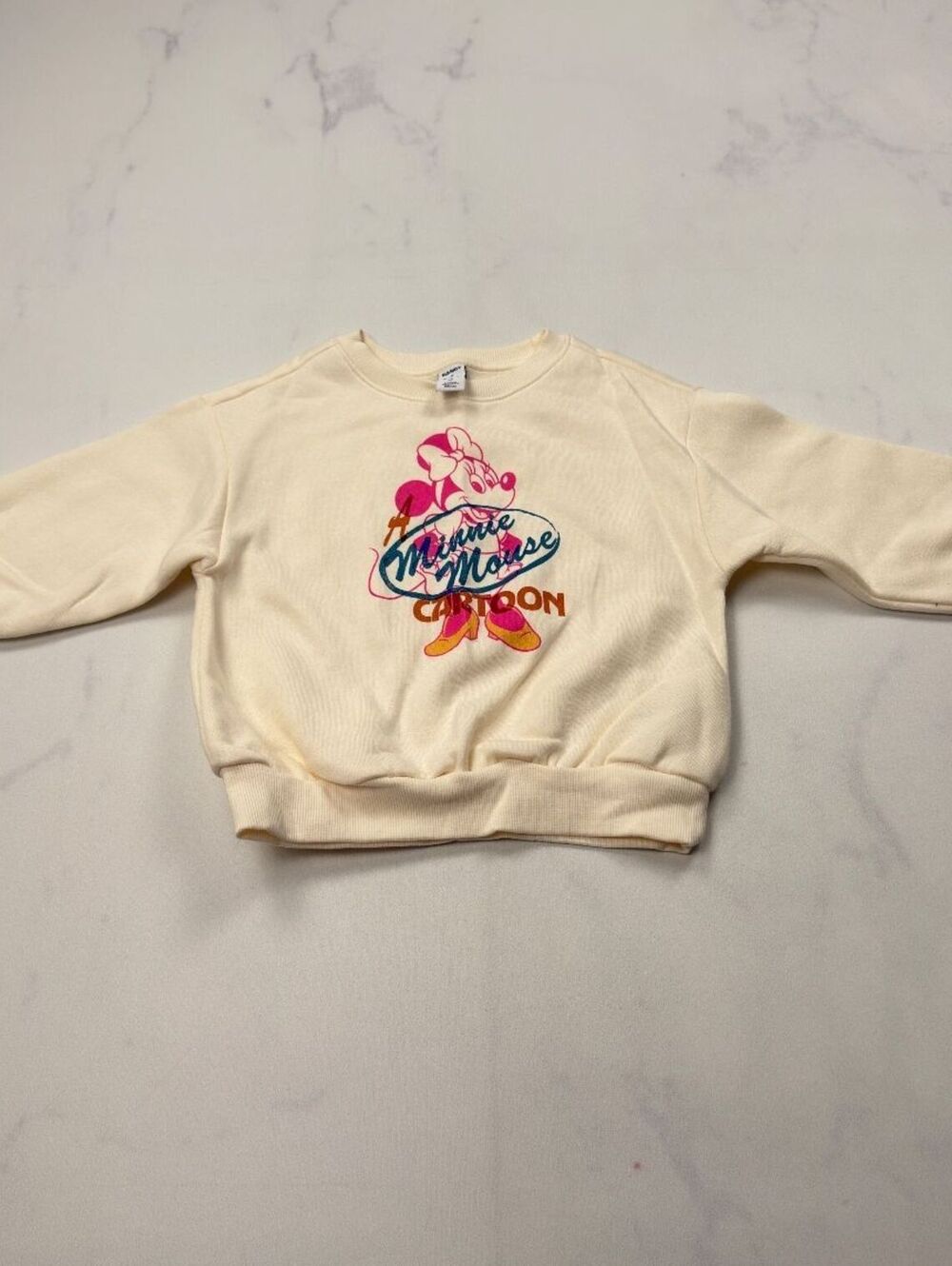 Old Navy x Disney Minnie Mouse Cream Graphic Sweatshirt - Girls 2T